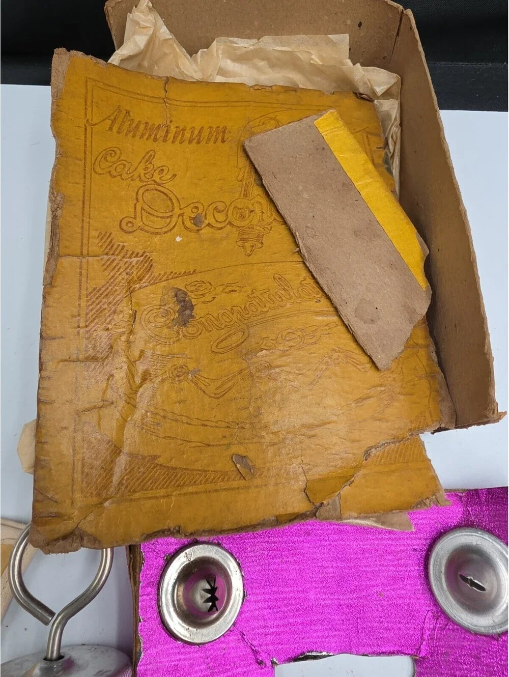 Vintage Marvel Cake Decorator Set Aluminum Pastry Icing Bag Tips Manual See Pics